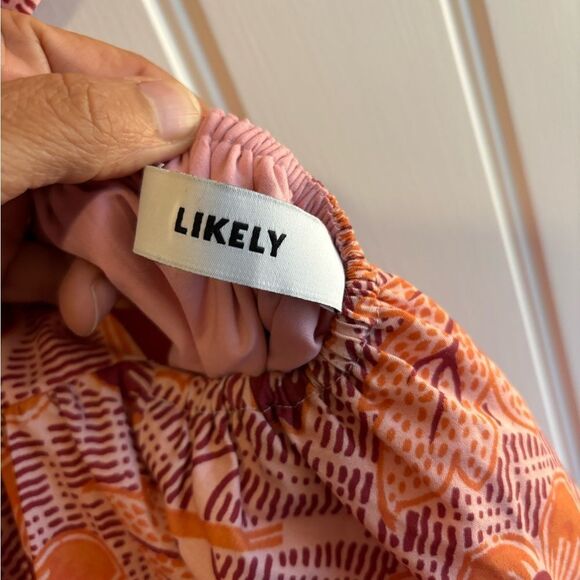 LIKELY Mini dress empire waist pockets Bishop Sleeves - Picture 14 of 15